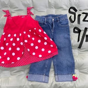Gymboree shirt and Capri set